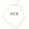Módní náhrdelník z přírodních mušlí - bílá (Délka 50cm)