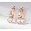 43103 1 damske nausnice zircon square ruzove pozlaceni