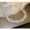 43118 perlovy vicevrstvy choker nahrdelnik propleteny