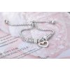 Náramek z titanové oceli s přívěskem srdce Love Heart