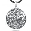 Náhrdelník s přívěskem s vikingskými symboly - Stříbro 925