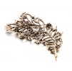 46707 vintage pozlacena broz s aaa krystaly leaf