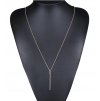 Jemný dámský náhrdelník s obdélníkovým přívěskem Simple