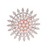 Brož s perlami a krystaly Crystal Sun