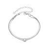 Dvojitý náramek s Moissanitem 0,5ct Snake - Stříbro 925