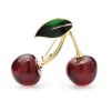 Pozlacená ovocná brož Cherry