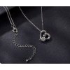 Náhrdelník s Moissanitem 0,5ct Srdce - Stříbro 925