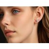 Puzetové náušnice s Moissanitem 0,5ct Single - Stříbro 925