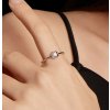 Prsten s Moissanitem 0,1ct Čtyřlístek - Stříbro 925