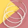 Sada 3 perlových choker náhrdelníků s bílými perlami