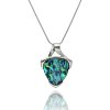 Stříbrný náhrdelník s mušlí abalone přírodní elegance s duhovým efektem 1