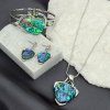 Stříbrný náramek s mušlí abalone přírodní elegance s výraznou kresbou 3