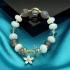 Zlatavý náramek s jadeitem a křišťálem jemná elegance z kolekce LOVELY STONES 3