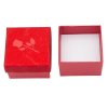 Dárková krabička na šperky s motivem růže 5 × 5 cm červená