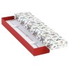 Vánoční krabička na šperky s motivem cesmíny 45x200 mm – červenobílá