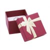Dárková krabička na šperky – bordó se stuhou