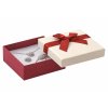 Dárková krabička na šperky –  bordó / krémová 93 × 91 × 35 mm