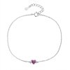 Stříbrný náramek Srdce s červenými zirkony – anker