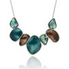 Dekoltový náhrdelník ELEGANCE v tyrkysových tónech s mušlí abalon 1