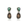 Visací náušnice ELEGANCE v chladných tónech s perleťovým akcentem 1