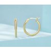 Zlaté náušnice kruhy (21 mm) – stříbro 925/1000