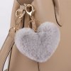 Huňatá klíčenka Srdce – světle šedá