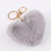 Huňatá klíčenka Srdce – světle šedá