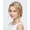 Ručně vyráběná svatební čelenka s perlami a krystaly – stříbrná / zlatá