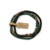 Pánský náramek z přírodních kamenů – 3 ks korálků Onyx, Malachit a Amazonit