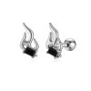 Výrazné náušnice ve tvaru plamene z nerezové oceli