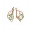Dámské náušnice s zeleným kamenem
