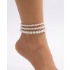 Perlové náramky na nohu – sada 3 ks