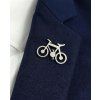 Moderní brož s motivem jízdního kola z nerezové oceli