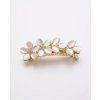 Dámská spona do vlasů květiny ve zlatém tónu s perleťovými lístky