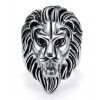 Pánský prsten s hlavou lva – masivní prsten z nerezové oceli