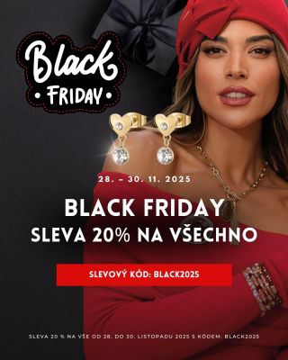 🖤 Začínáme Black Friday! Váš oblíbený okamžik v roce je tady a přináší 20% slevu na celý sortiment. Šperky, které jste...