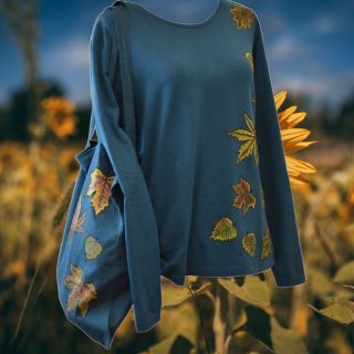 A když už jsme u těch prvních vlaštovek.... Ukázka první sady tričko + plátěná taška "Podzimní" #podzim #sada...