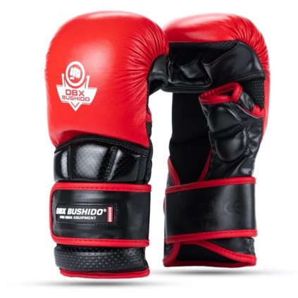 Prémiové MMA rukavice DBX BUSHIDO Warrior červené (Veľkosť M)