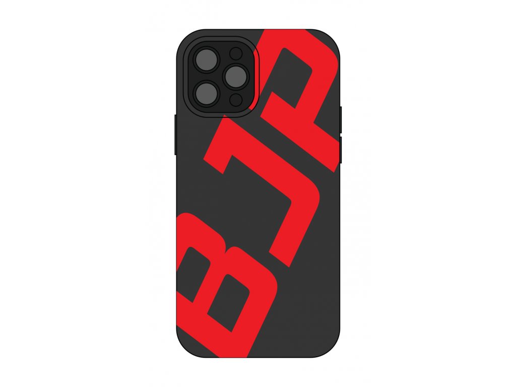 Black mobile case - big red BJP logo