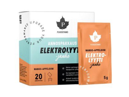 1 elektrolyytti jauhe mango appelsiini 20 sacku