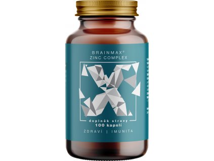 BrainMax Zinc Complex, Zinc, Selenium, Copper and Turmeric, 100 vegetable capsules
