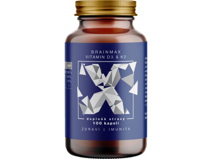 BrainMax Vitamin D3 & K2, D3 5000 IU / K2 as MK7 150 mcg, 100 capsules