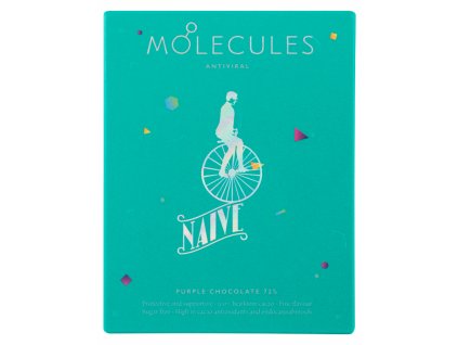 72% ANTIVIRAL MOLECULES (fialová bioaktívna čokoláda bez cukru) Naive, 60 g (3x20g)