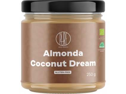 BrainMax Pure Almonda, Coconut Dream, Mandlový krém s kokosem, 250 g