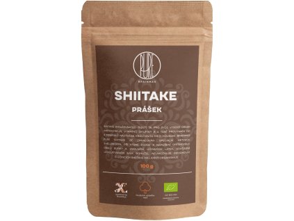 BrainMax Pure Shiitake prášok, BIO 100g