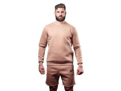 BJP Men's Crewneck Basic Sweatshirt, Sand
