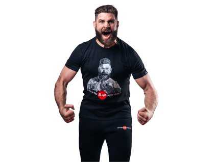 BJP Tričko Fight Edition - Warrior Spirit, čierne