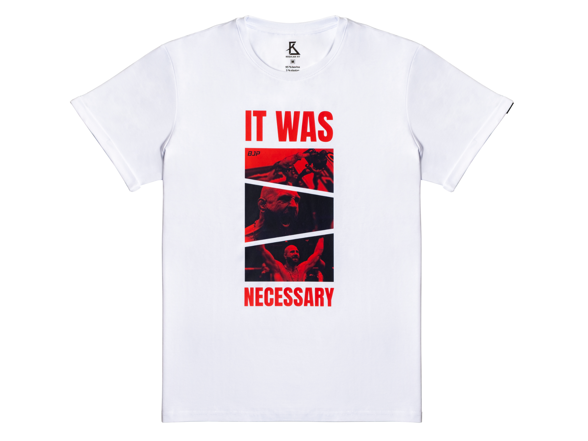 BJP Tričko IT WAS NECESSARY, bílá