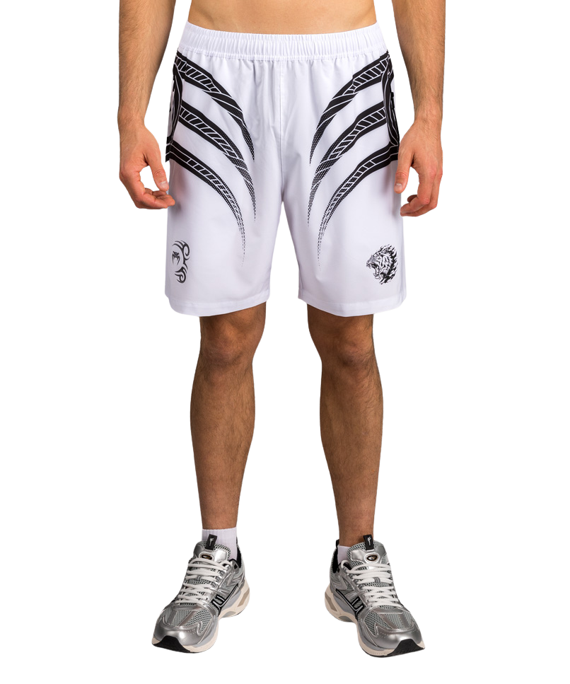 Venum x Mike Tyson Tiger Training Shorts - Optical White/Deep Black Velikost: XL