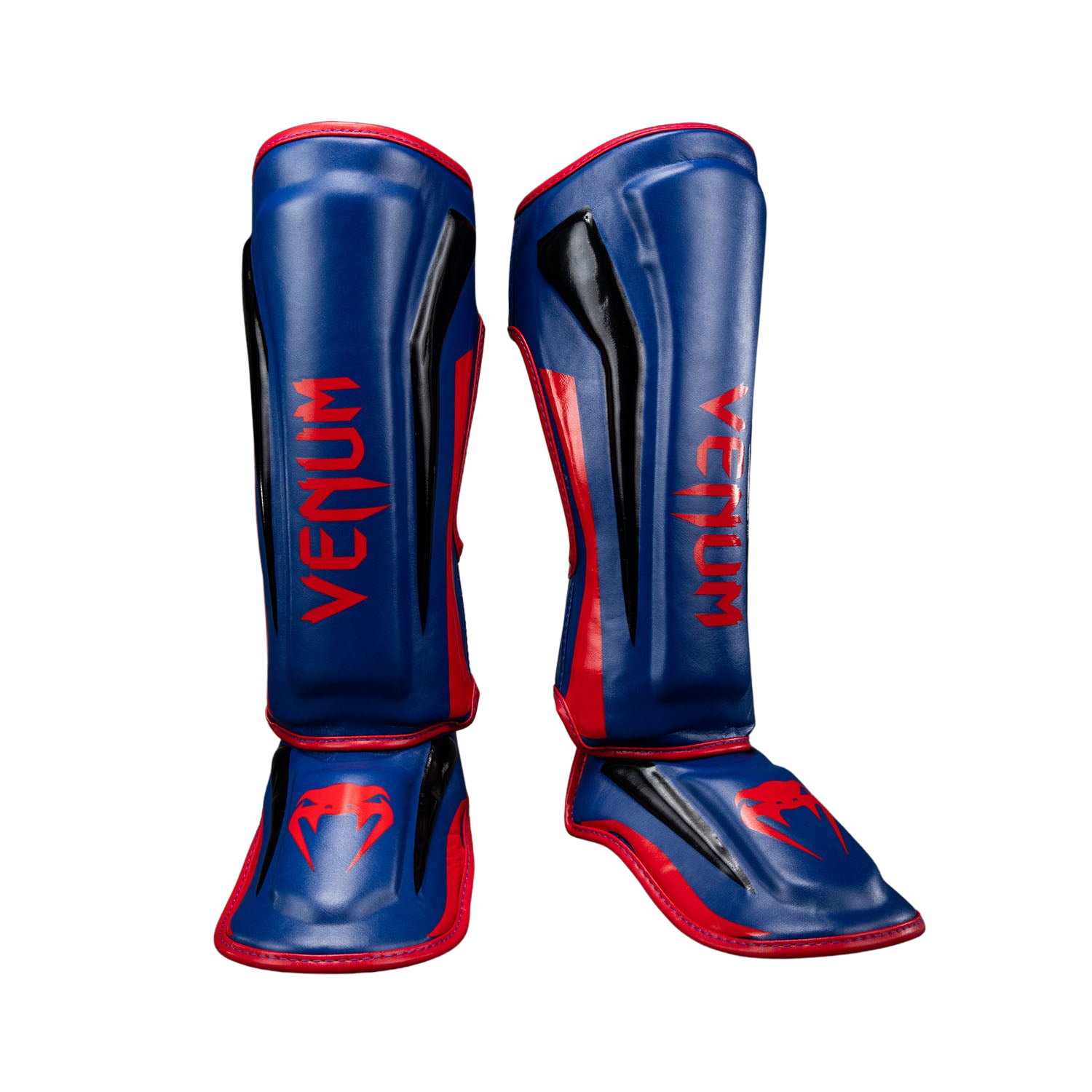 Venum Elite Shin Guards - Dark Blue/Red Velikost: M